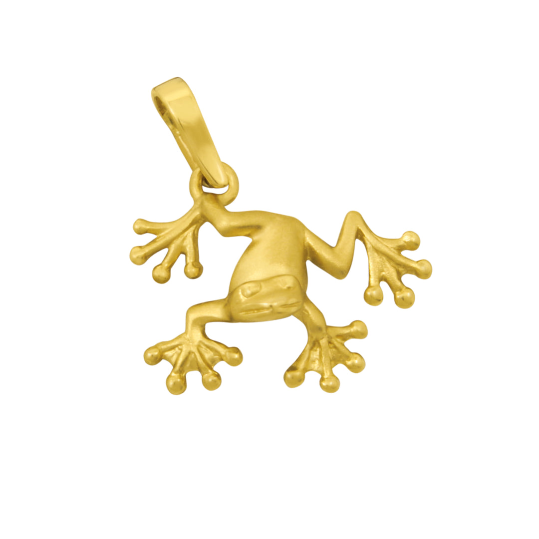 14K Yellow Gold Frog Charm