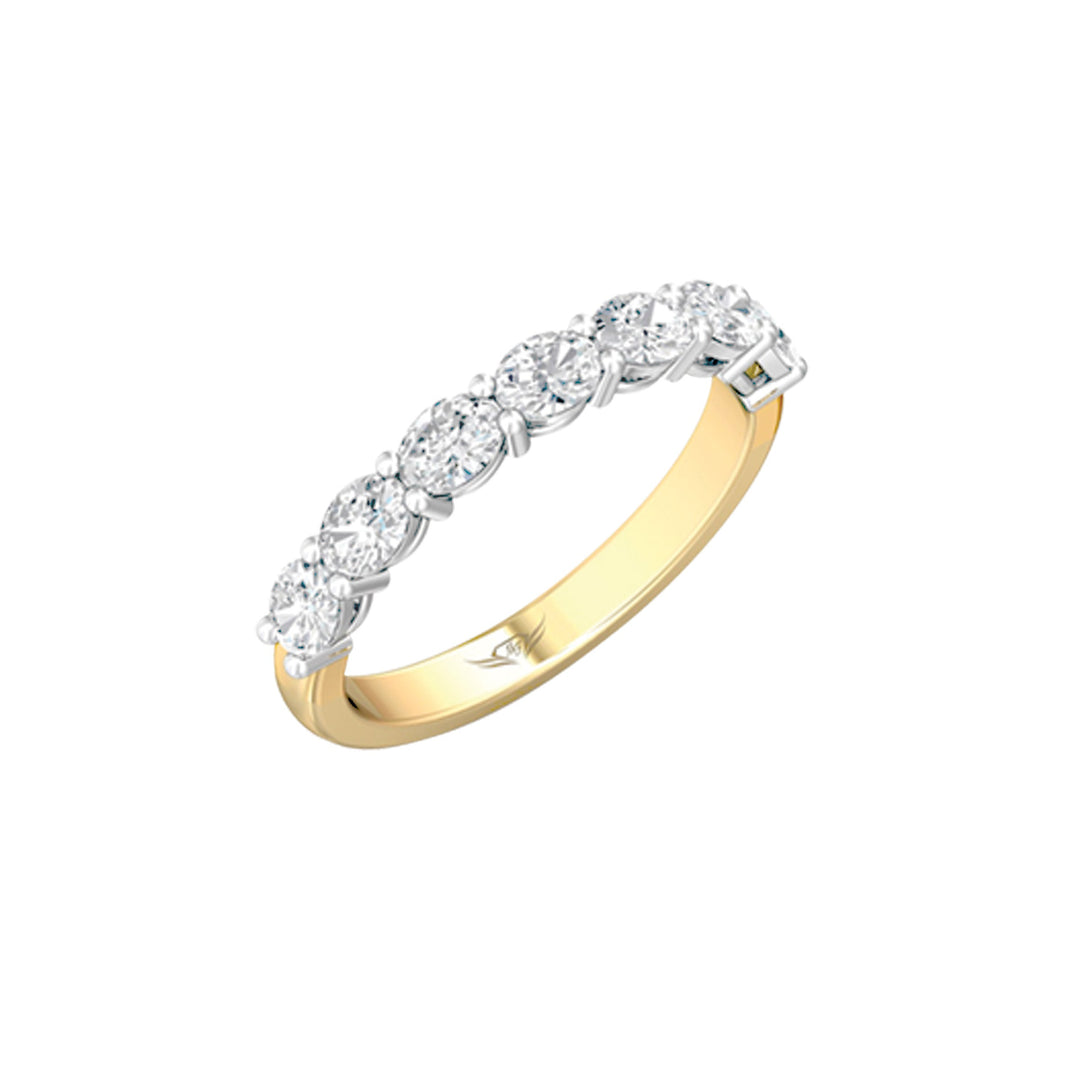 Martin Flyer Classic Diamond Bands 14K Yellow and 14K White Gold Anniversary Band G-H VS2-SI1