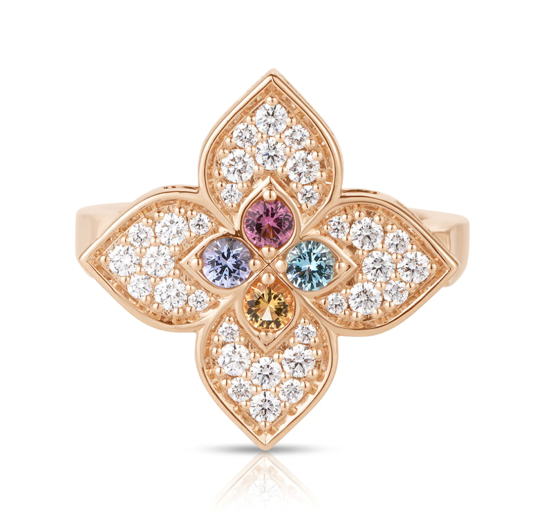 Roberto Coin Venetian Princess 18K Rose Gold Ring - Vent Prin Bt/cit/rub/ru/ .