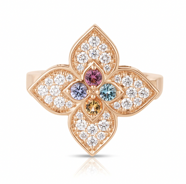 Roberto Coin Venetian Princess 18K Rose Gold Ring - Vent Prin Bt/cit/rub/ru/ .