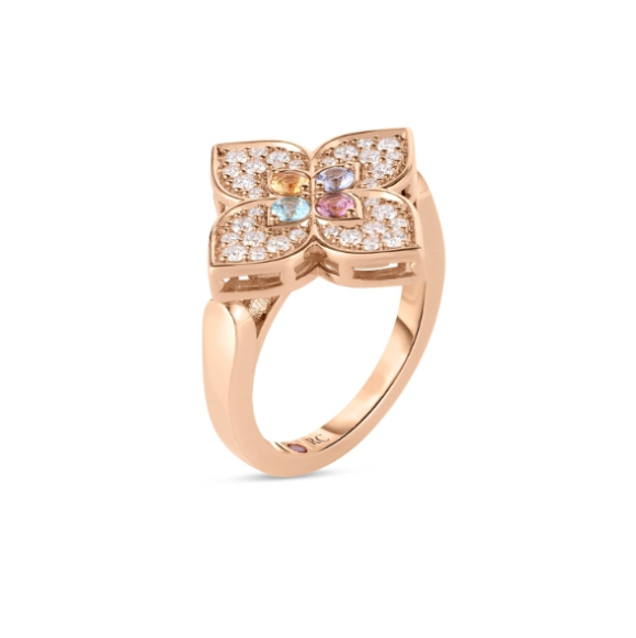 Roberto Coin Venetian Princess 18K Rose Gold Ring - Vent Prin Bt/cit/rub/ru/ .