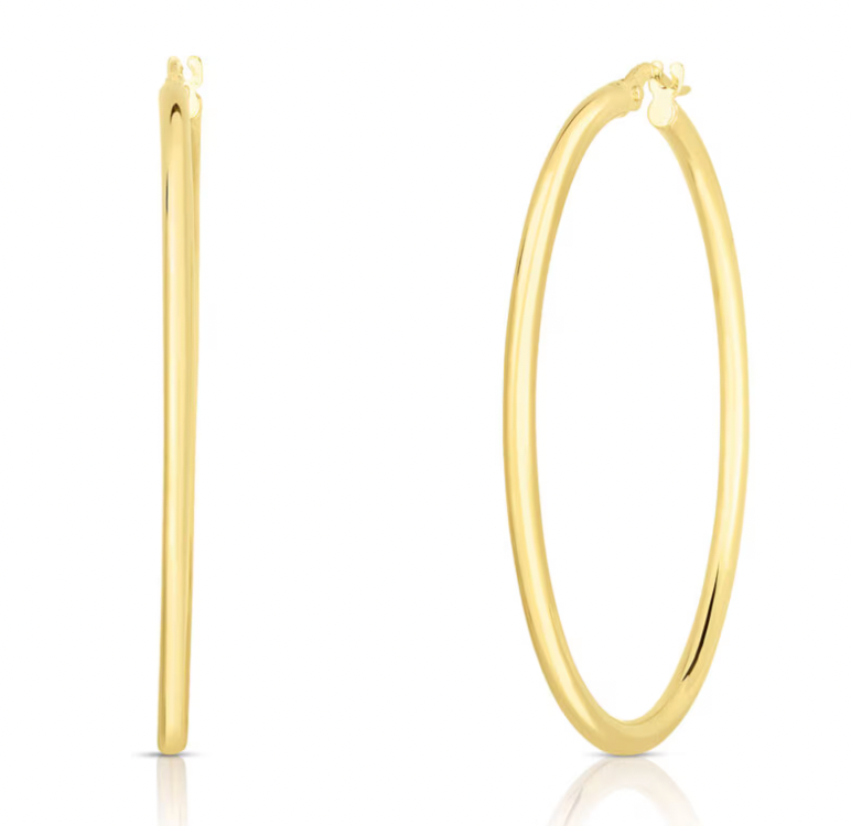 Roberto Coin 18K Yellow Gold Hoops - 45mm