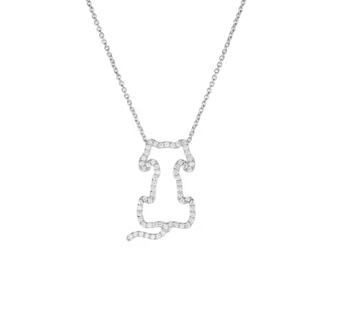 Roberto Coin Animalier 18K White Gold Necklace - Rco Dog