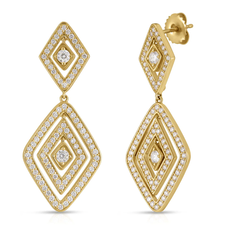 Roberto Coin 18K Yellow Gold Earrings - Diamante Tw