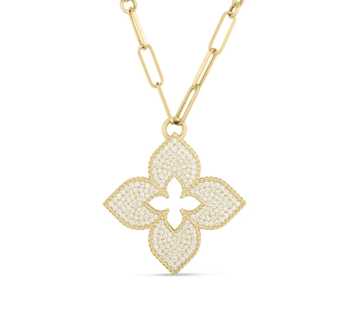 Roberto Coin Venetian Princess 18K Yellow Gold Pendant - Vent Prin Med Pv