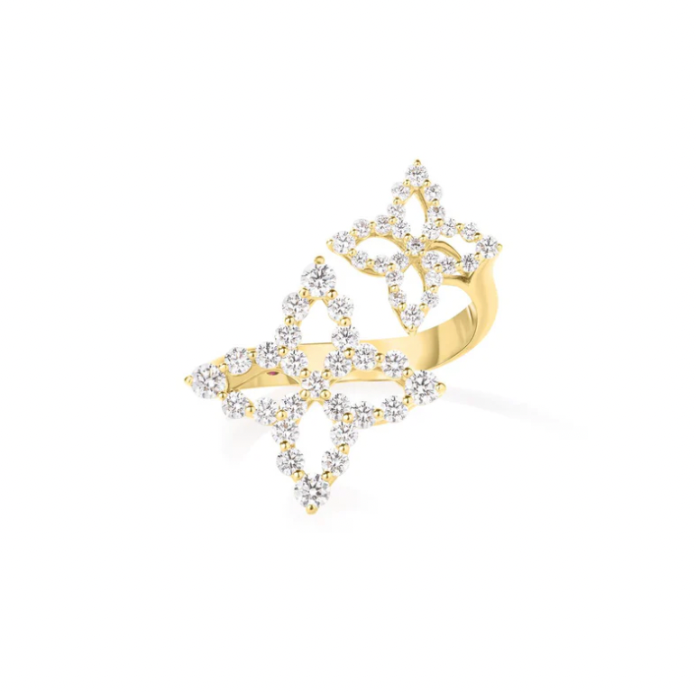 Roberto Coin Venetian Princess 18K Yellow Gold Ring - Vent Prin Outline Bypass