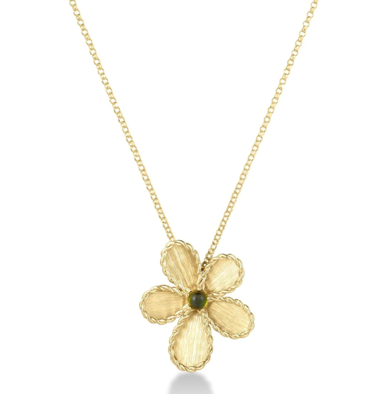 Roberto Coin Tiny Treasures 18K Yellow Gold Necklace - Jasmine Grn