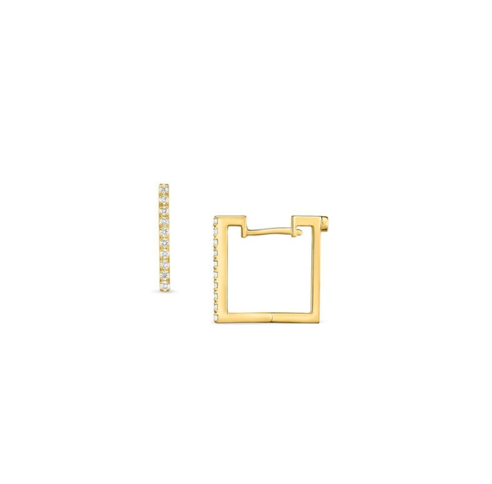Roberto Coin 18K Yellow Gold Hoops - Square