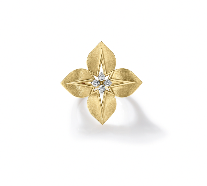 Roberto Coin 18K Yellow & White Gold Ring - Princess Star