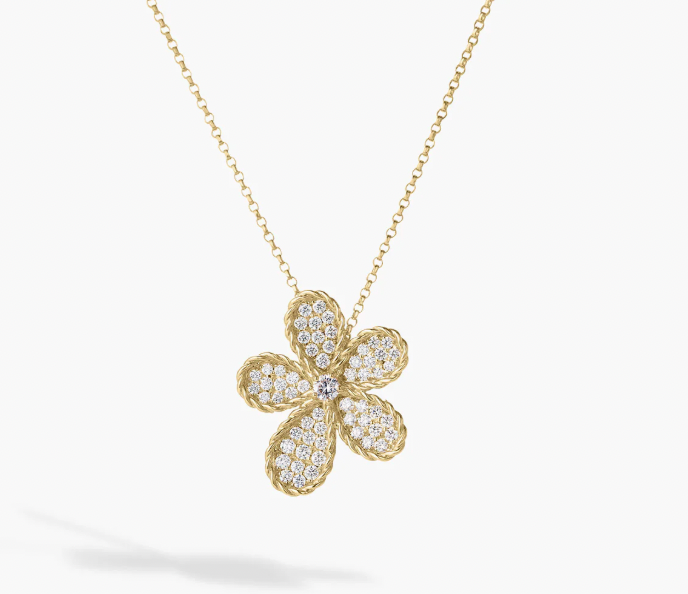 Roberto Coin 18K Yellow Gold Necklace - Jasmin Flower