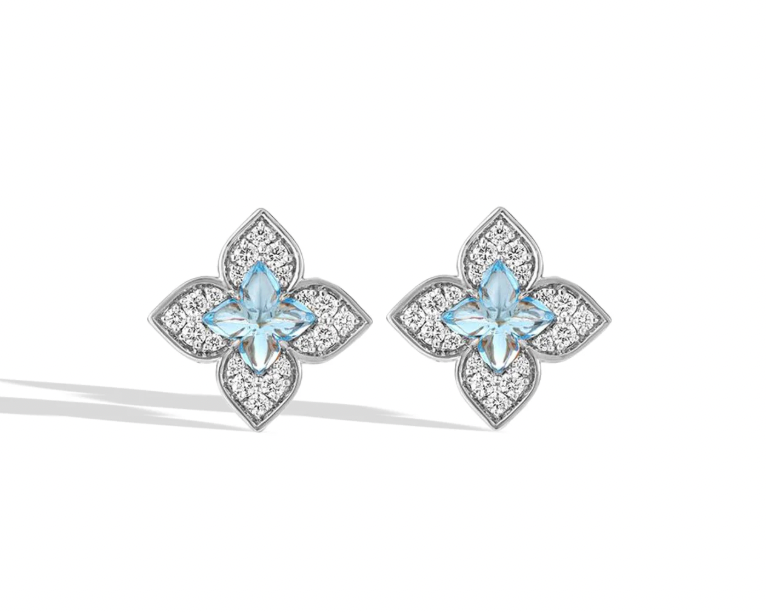 Roberto Coin Venetian Princess 18K White Gold Earrings - Ven Prin Carnival Post