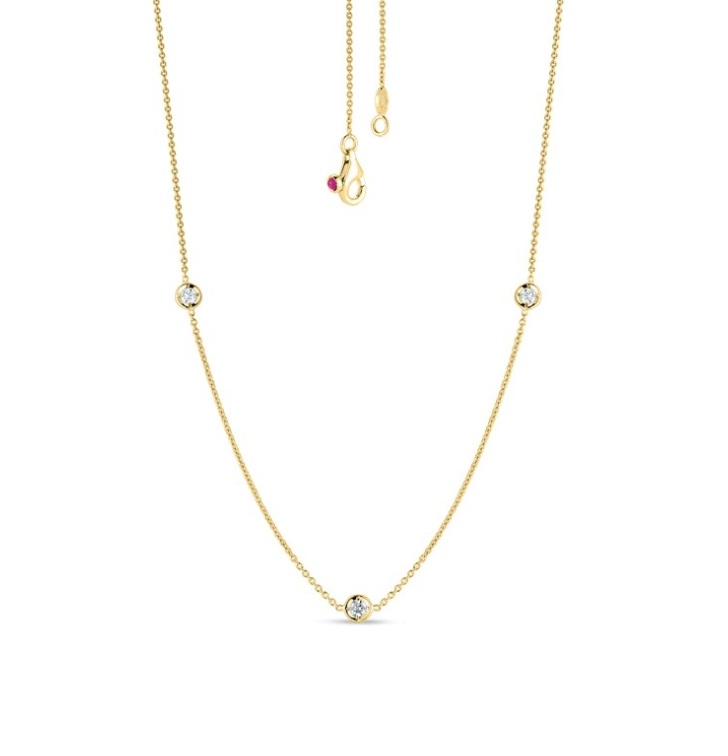 Roberto Coin Diamonds by the Inch 18K Yellow Gold Necklace - Dbi