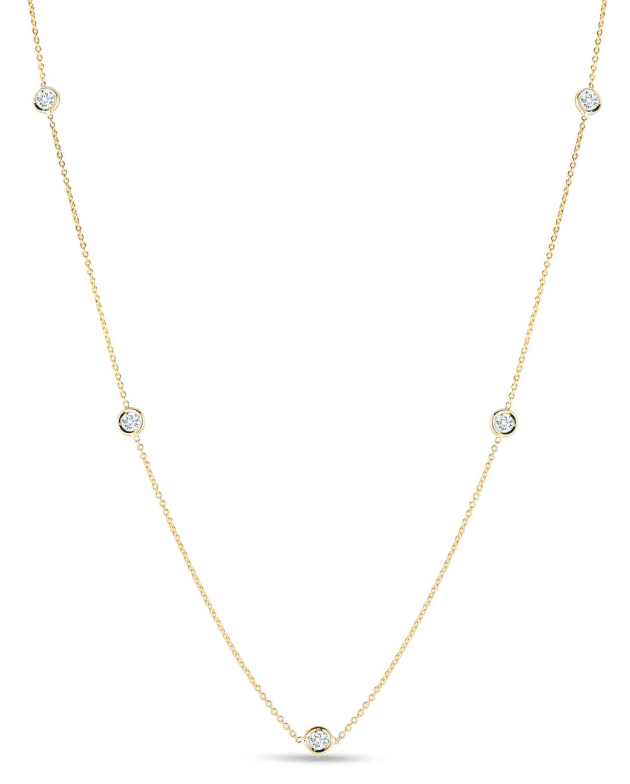 Roberto Coin Diamonds by the Inch 18K Yellow Gold Necklace - Rco Dia Dia=.23ct Tw