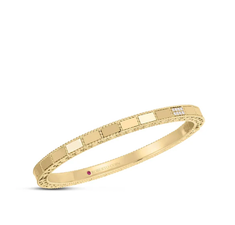 Roberto Coin Mosaic 18K Yellow Gold Bangle