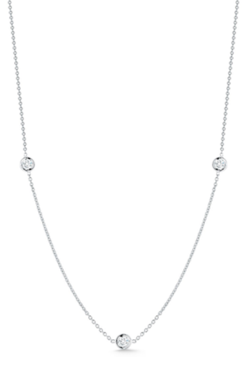 Roberto Coin Diamonds by the Inch 18K White Gold Necklace - Dia