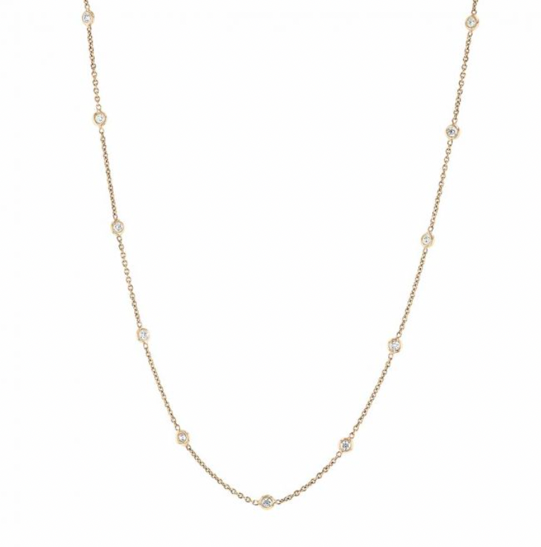 Roberto Coin Diamonds by the Inch 18K Yellow Gold Necklace - Dbi
