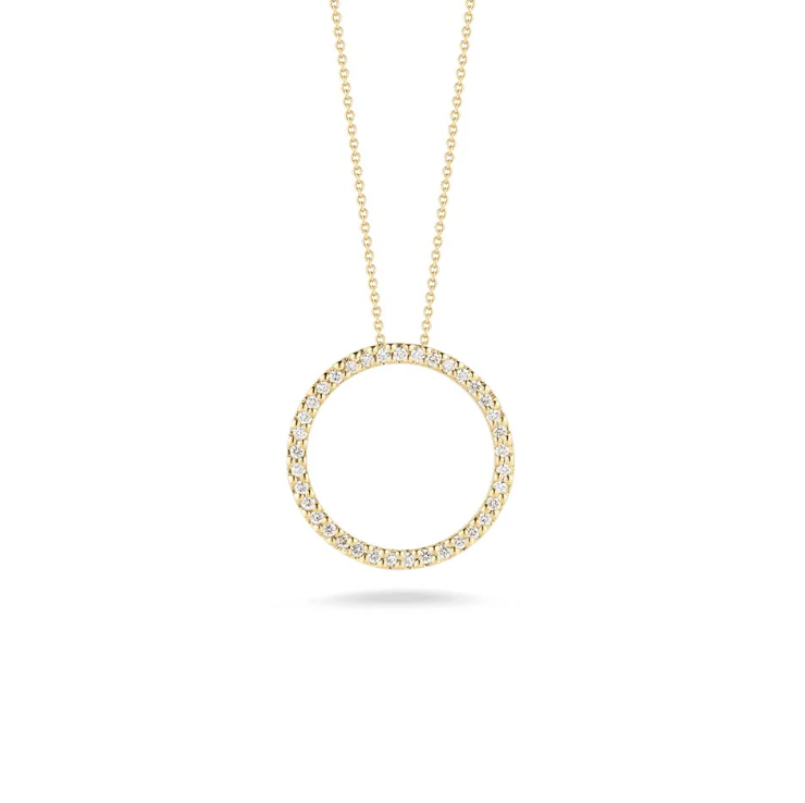 Roberto Coin 18K Yellow Gold Necklace - Rco Sm Circle 17mm