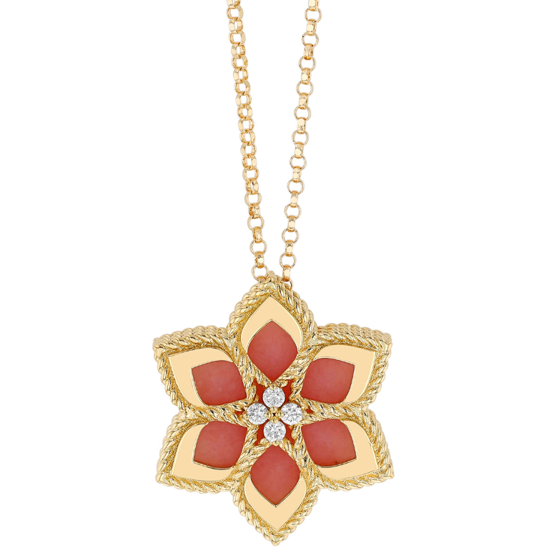 Roberto Coin 18K Yellow Gold Necklace - Daisy Pnk Vernazza