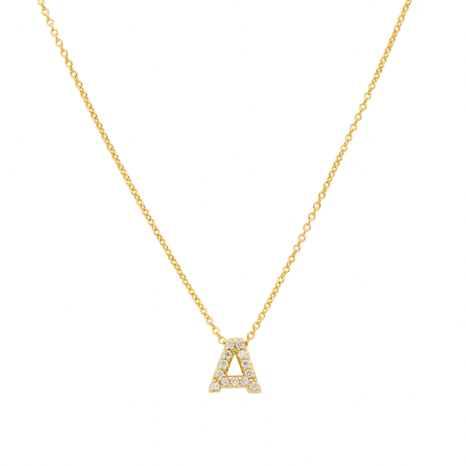 Roberto Coin Love Letter 18K Yellow Gold Pendant - Letter A