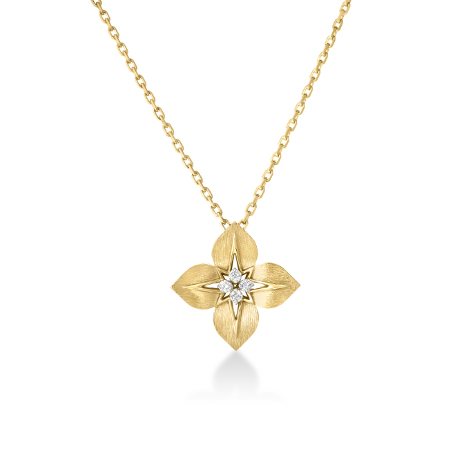 Roberto Coin Princess Flower 18K Yellow Gold Necklace - Prin Star