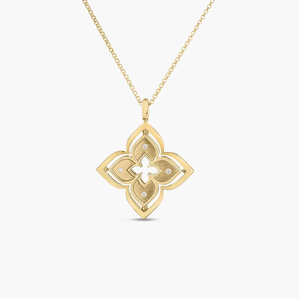 Roberto Coin Pirouette 18K Yellow Gold Necklace - Vp Mop