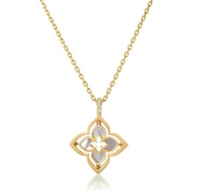 Roberto Coin Pirouette 18K Yellow Gold Necklace - Vp Mop