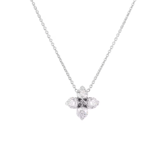 Roberto Coin Diamonds by the Inch 18K White Gold Necklace - Verona Single
