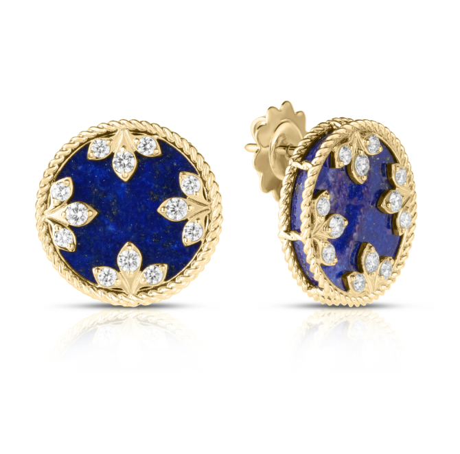 Roberto Coin Venetian Princess 18K Yellow Gold Earrings - Rnd Bl Ven Princ Pst