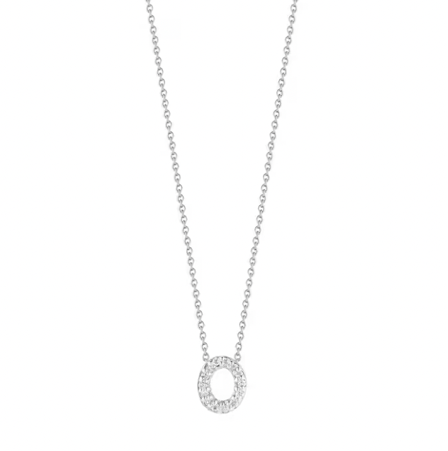 Roberto Coin Love Letter 18K White Gold Piece - Letter O