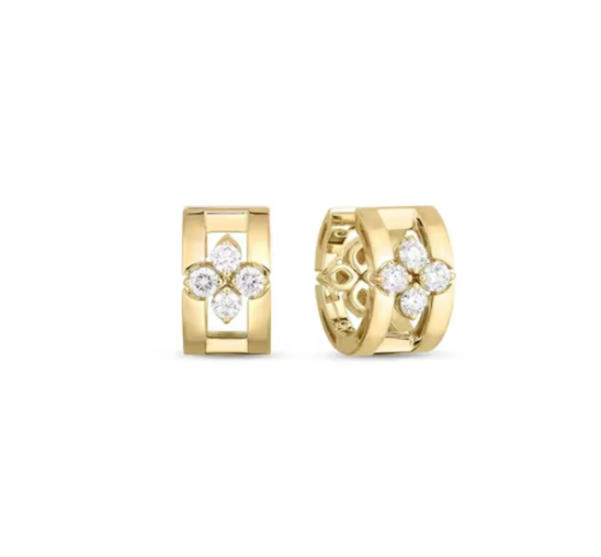 Roberto Coin Verona 18K Yellow Gold Earrings - .5mm Huggie