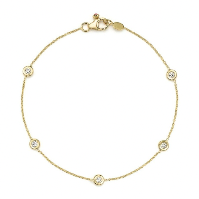 Roberto Coin Diamonds by the Inch 18K Yellow Gold Anklet - Anklet