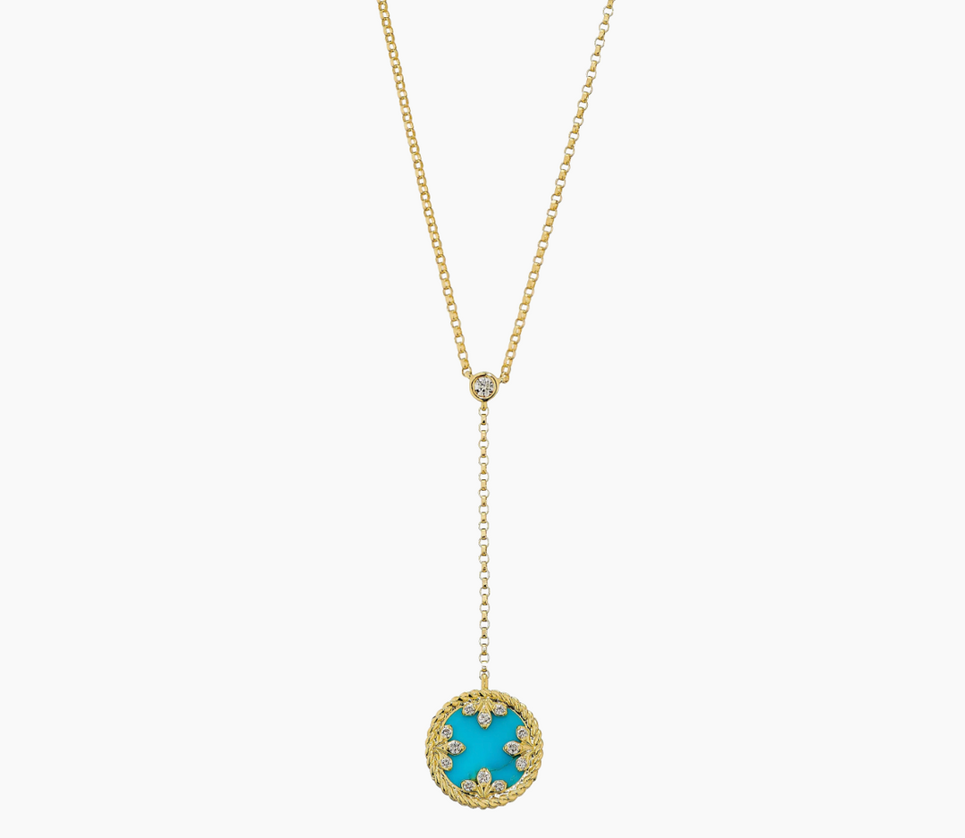 Roberto Coin 18K Yellow Gold Piece - Rvrs Medln Mop & Lariet