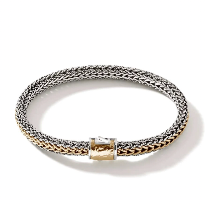 John Hardy 18K Gold & Sterling Silver Icon Reversible Bracelet