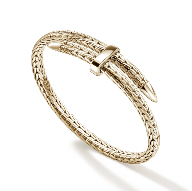 John Hardy 14K Yellow Gold Spear Bypass Bracelet