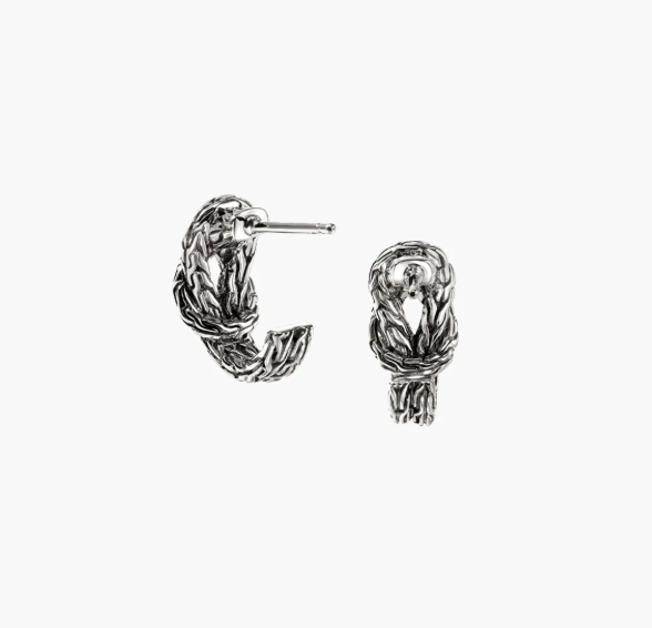 John Hardy Sterling Silver Love Knot Hoop Earrings