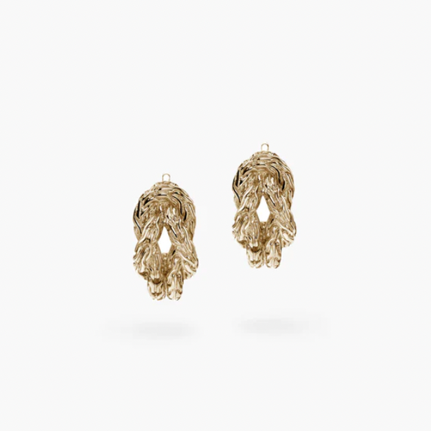 John Hardy 14K Yellow Gold Love Knot Hoop Earrings