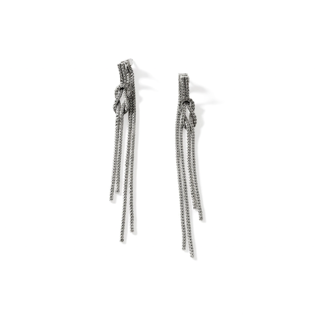 John Hardy Sterling Silver Love Knot Double-Row Earrings