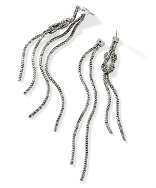 John Hardy Sterling Silver Love Knot Double-Row Earrings