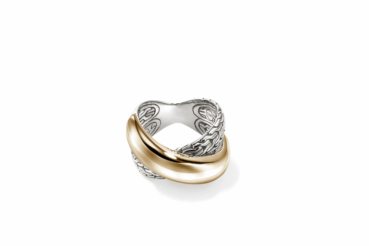 John Hardy 14K Gold & Sterling Silver Essentials Crossover Ring