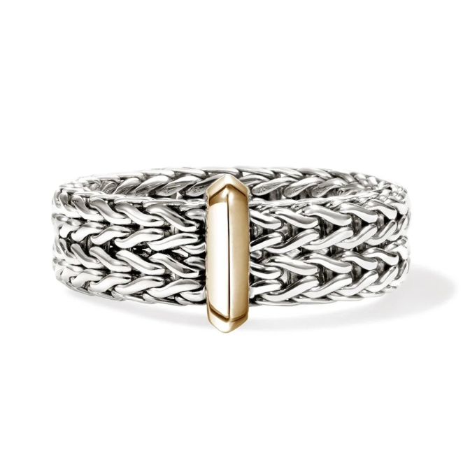 John Hardy 14K Gold & Sterling Silver Ring