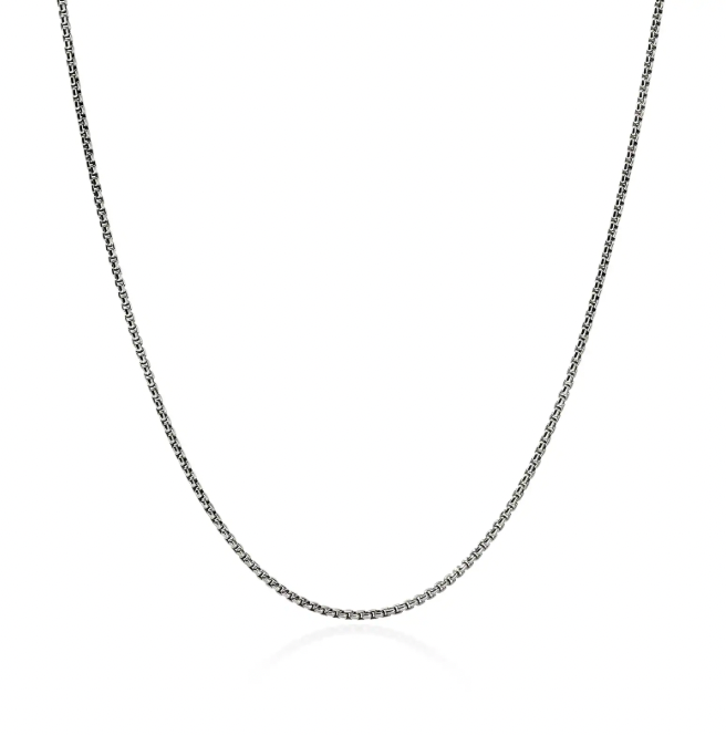 John Hardy Sterling Silver Box Chain Necklace