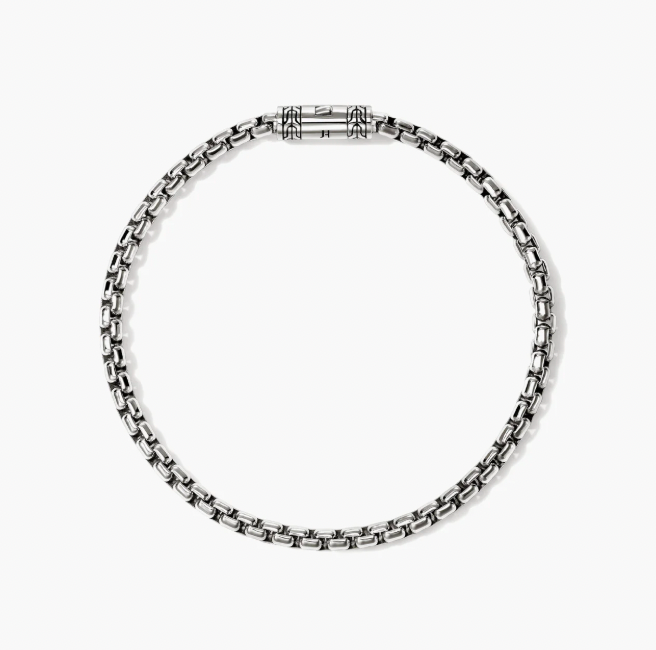 John Hardy Sterling Silver Box Chain Bracelet