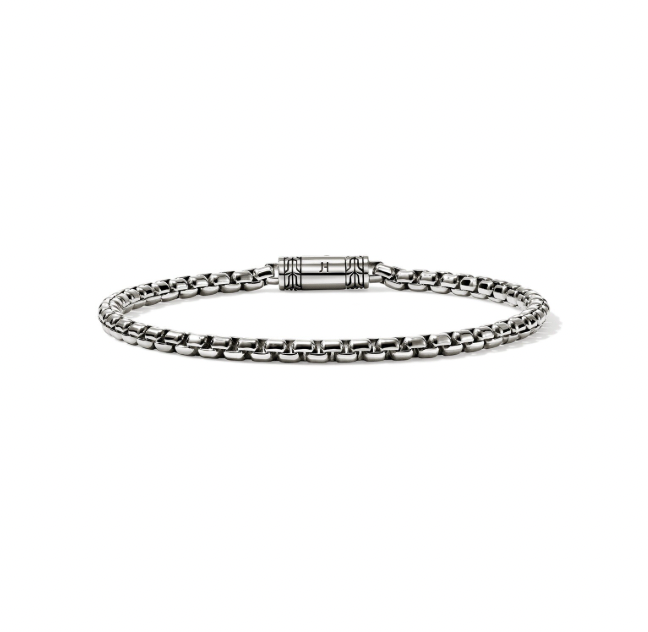 John Hardy Sterling Silver Box Chain Bracelet