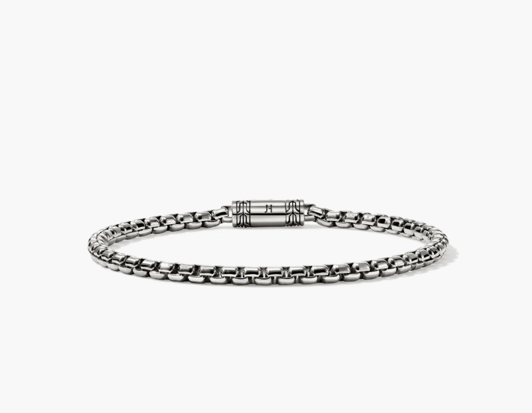 John Hardy Sterling Silver Box Chain Bracelet