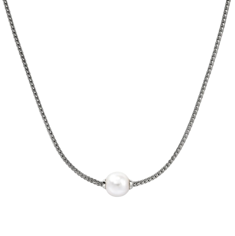 John Hardy Sterling Silver Chain with Cultured Pearl