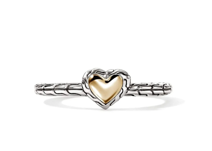 John Hardy 14K Gold & Sterling Silver Heart Ring