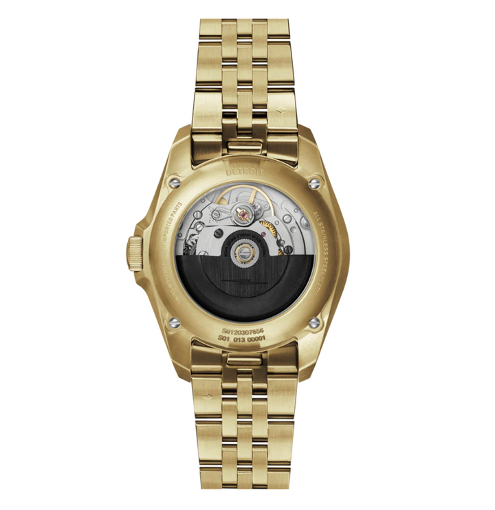 Shinola Men's Circadian Monster 36mm Watch with Black Dial & Gold-Tone Bracelet