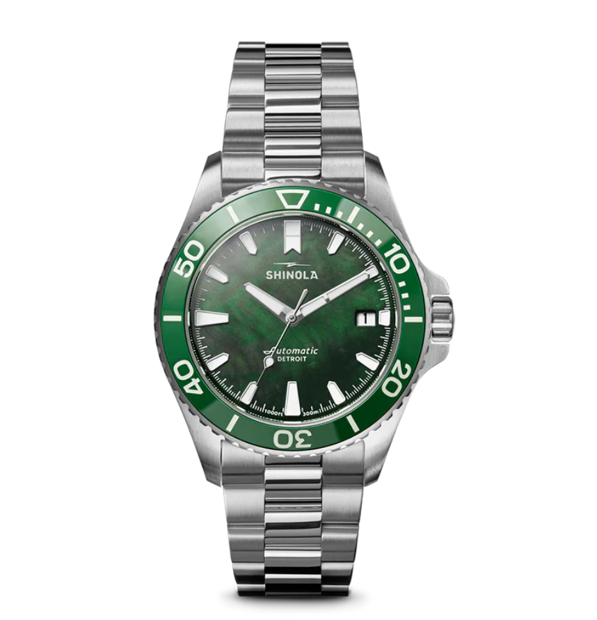 Shinola Men's Monster Ontario 39mm Watch with Mother-of-Pearl Dial & Stainless Steel Bracelet