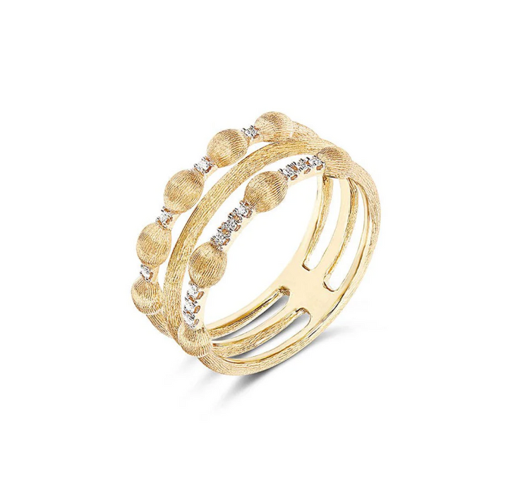 Nanis 18K Yellow Gold Dancing Élite 0.07 ctw Diamond Ring, Size 7