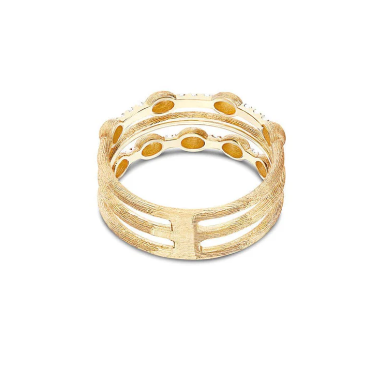 Nanis 18K Yellow Gold Dancing Élite 0.07 ctw Diamond Ring, Size 7